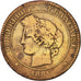 Moneta, Francia, Cérès, 10 Centimes, 1881, Paris, MB, Bronzo, KM:815.1