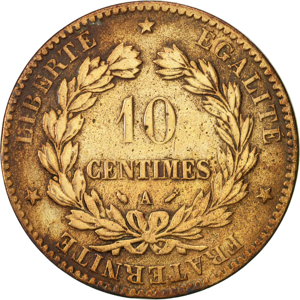 France, Cérès, 10 Centimes, 1892, Paris, VF(30-35), Bronze, KM:815.1