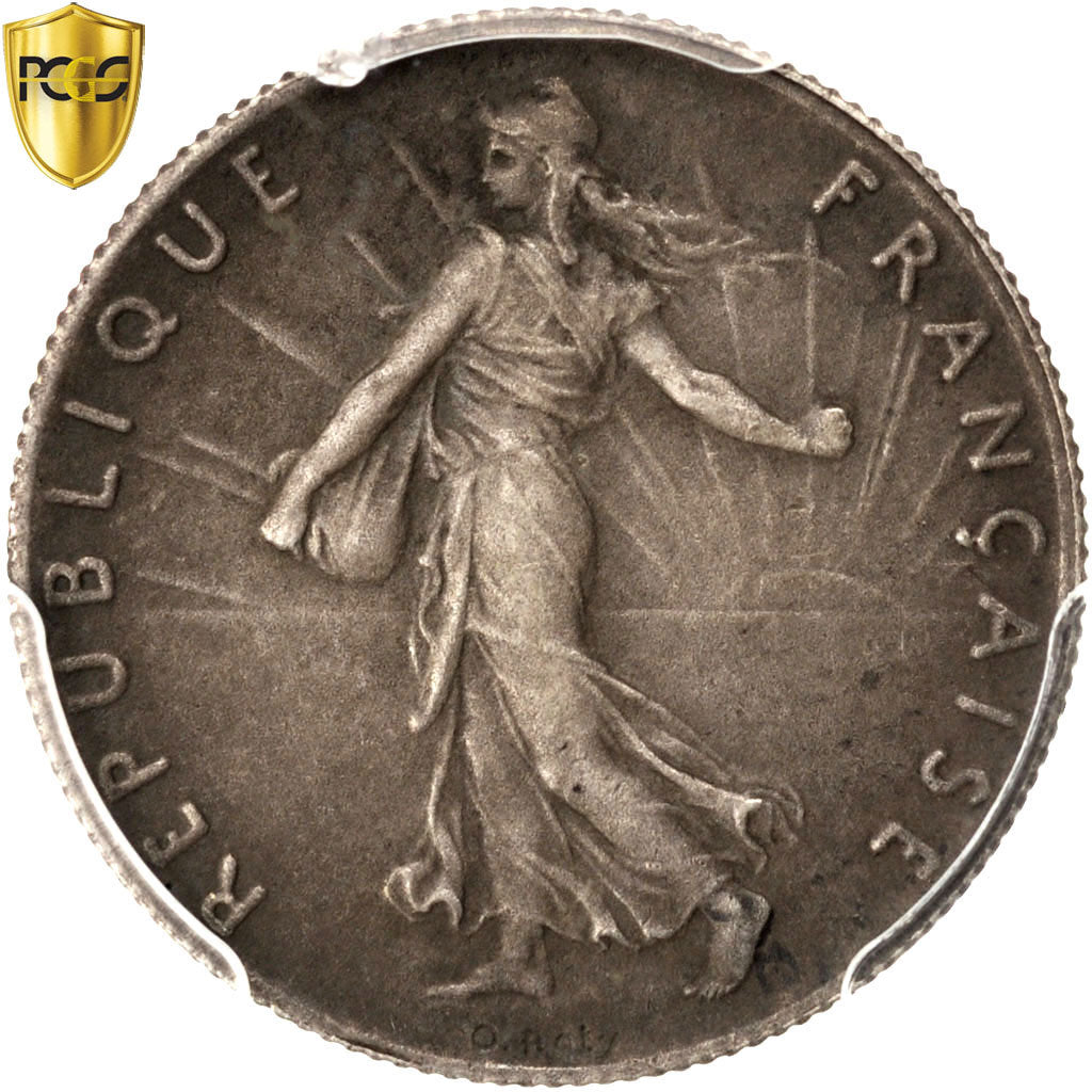 Coin, France, Semeuse, 50 Centimes, 1897, Paris, PCGS, Pr62, MS(60-62), Silver