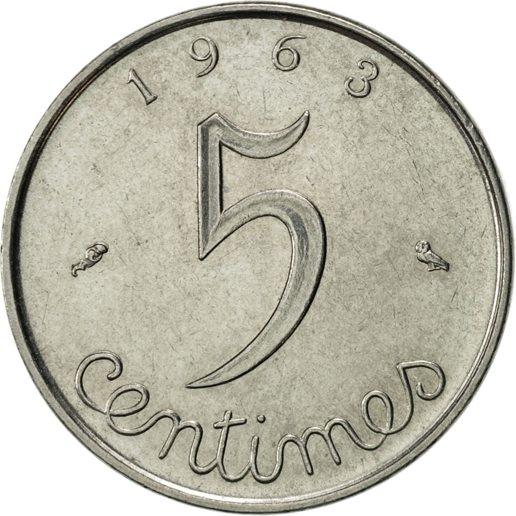 Moneta, Francia, Épi, 5 Centimes, 1963, Paris, SPL-, Acciaio inossidabile
