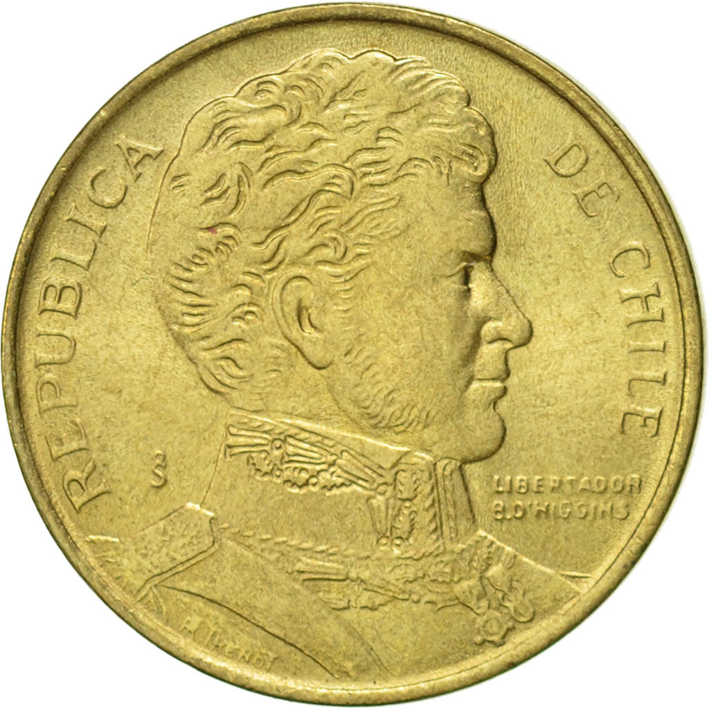Münze, Chile, Peso, 1989, VZ, Aluminum-Bronze, KM:216.2