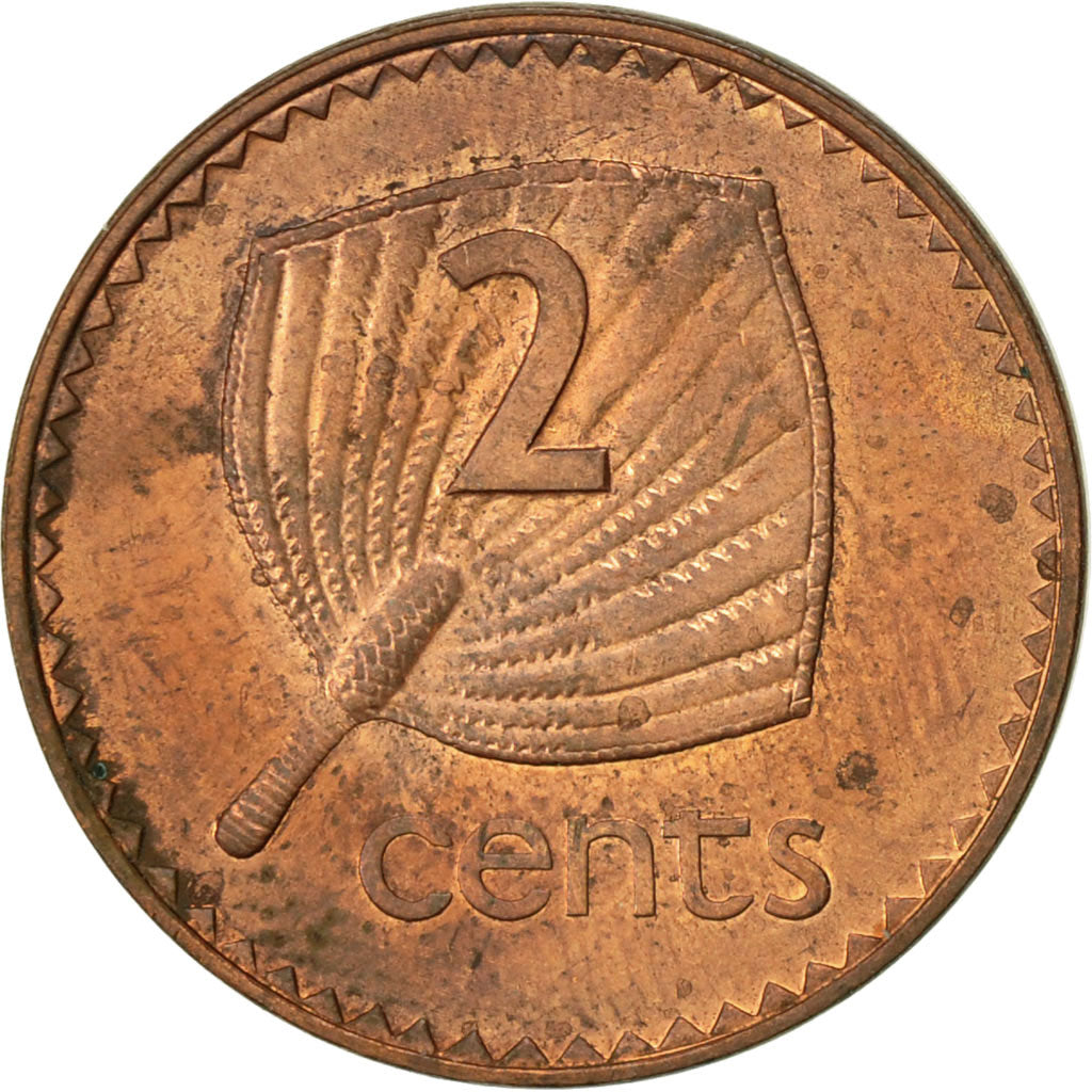 Moneda, Fiji, Elizabeth II, 2 Cents, 1992, MBC, Cobre chapado en cinc, KM:50a
