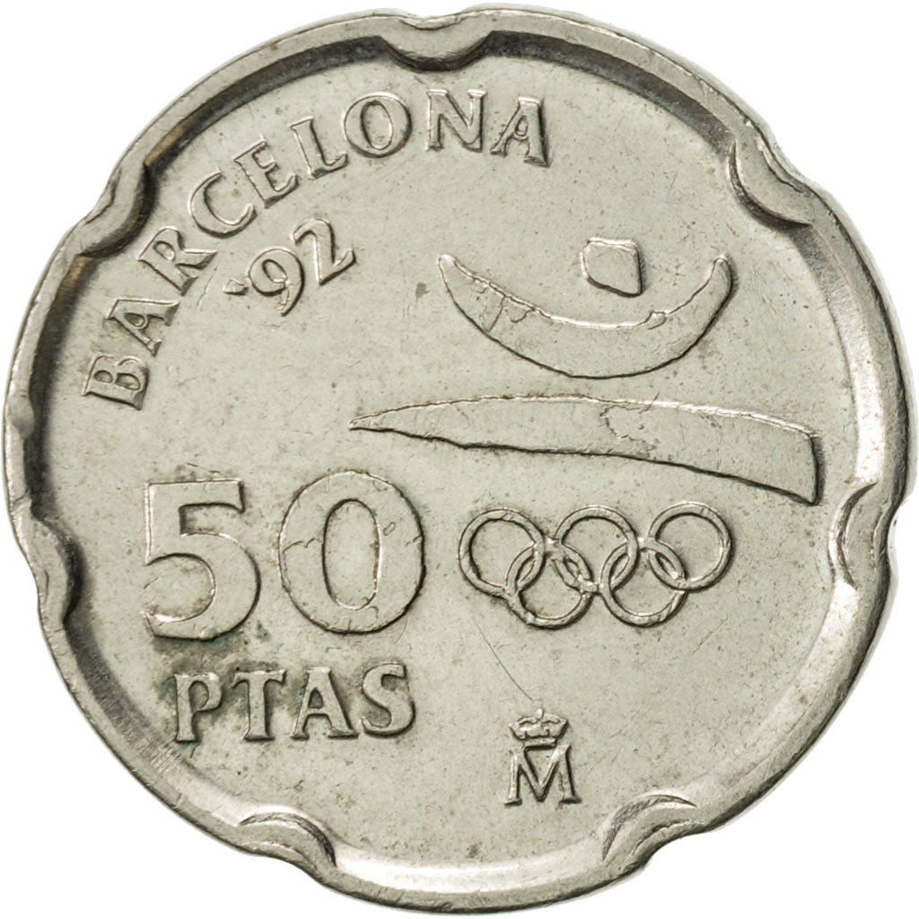 Moneta, Hiszpania, Juan Carlos I, 50 Pesetas, 1992, Madrid, AU(55-58)