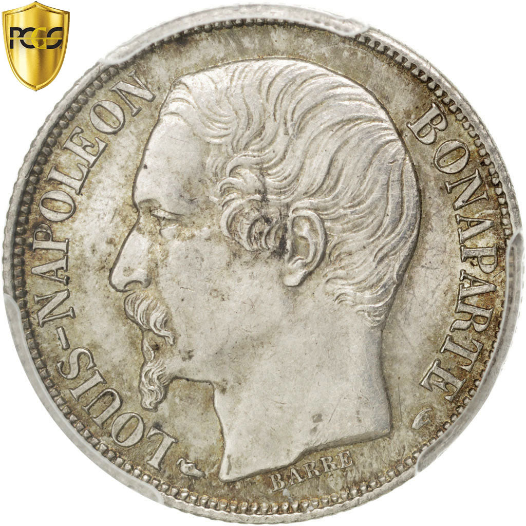 Francia, Napoleon III, Napoléon III, Franc, 1852, Paris, PCGS, SPL, Argento,...