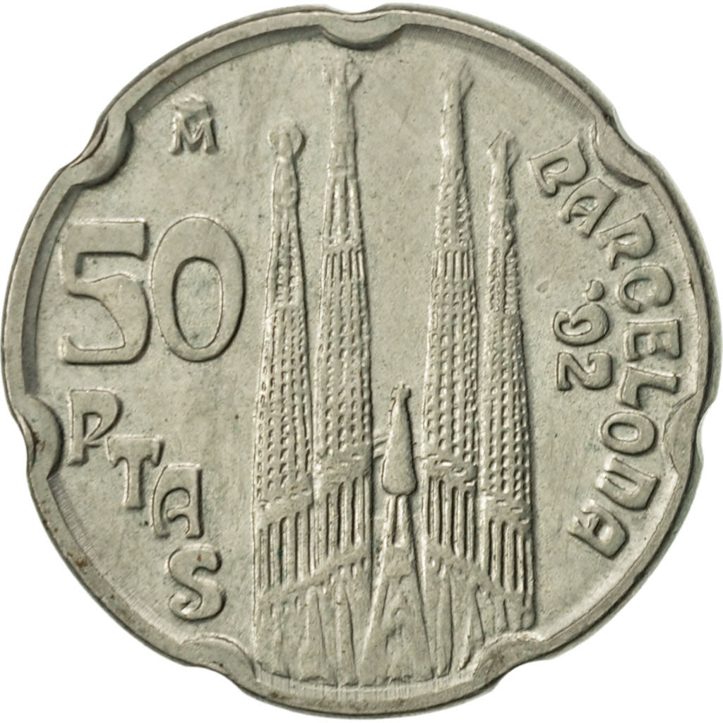 Moneda, España, Juan Carlos I, 50 Pesetas, 1992, Madrid, EBC, Cobre - níquel