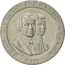 Moneta, Hiszpania, Juan Carlos I, 200 Pesetas, 1990, AU(50-53), Miedź-Nikiel