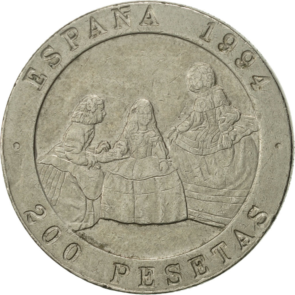 Spain, Juan Carlos I, 200 Pesetas, 1994, AU(50-53), Copper-nickel, KM:936
