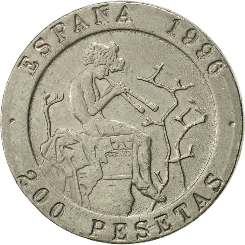 Spagna, Juan Carlos I, 200 Pesetas, 1996, SPL-, Rame-nichel, KM:965