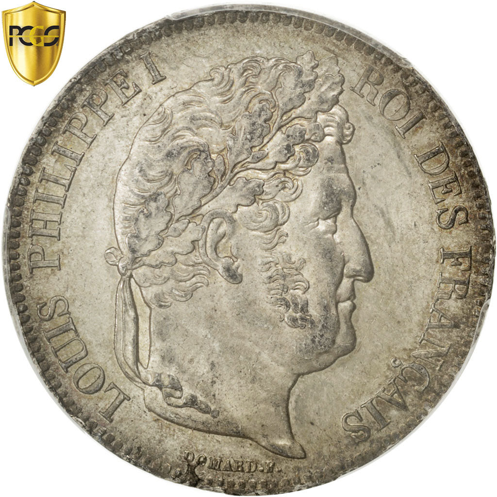 Louis Philippe I, 5 Francs tête laurée 1832 BB, PCGS MS62, KM 749.3