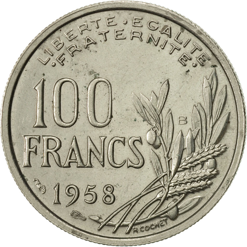 Coin, France, Cochet, 100 Francs, 1958, Beaumont - Le Roger, EF(40-45)