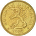 Finlandia, 50 Penniä, 1989, BB+, Alluminio-bronzo, KM:48