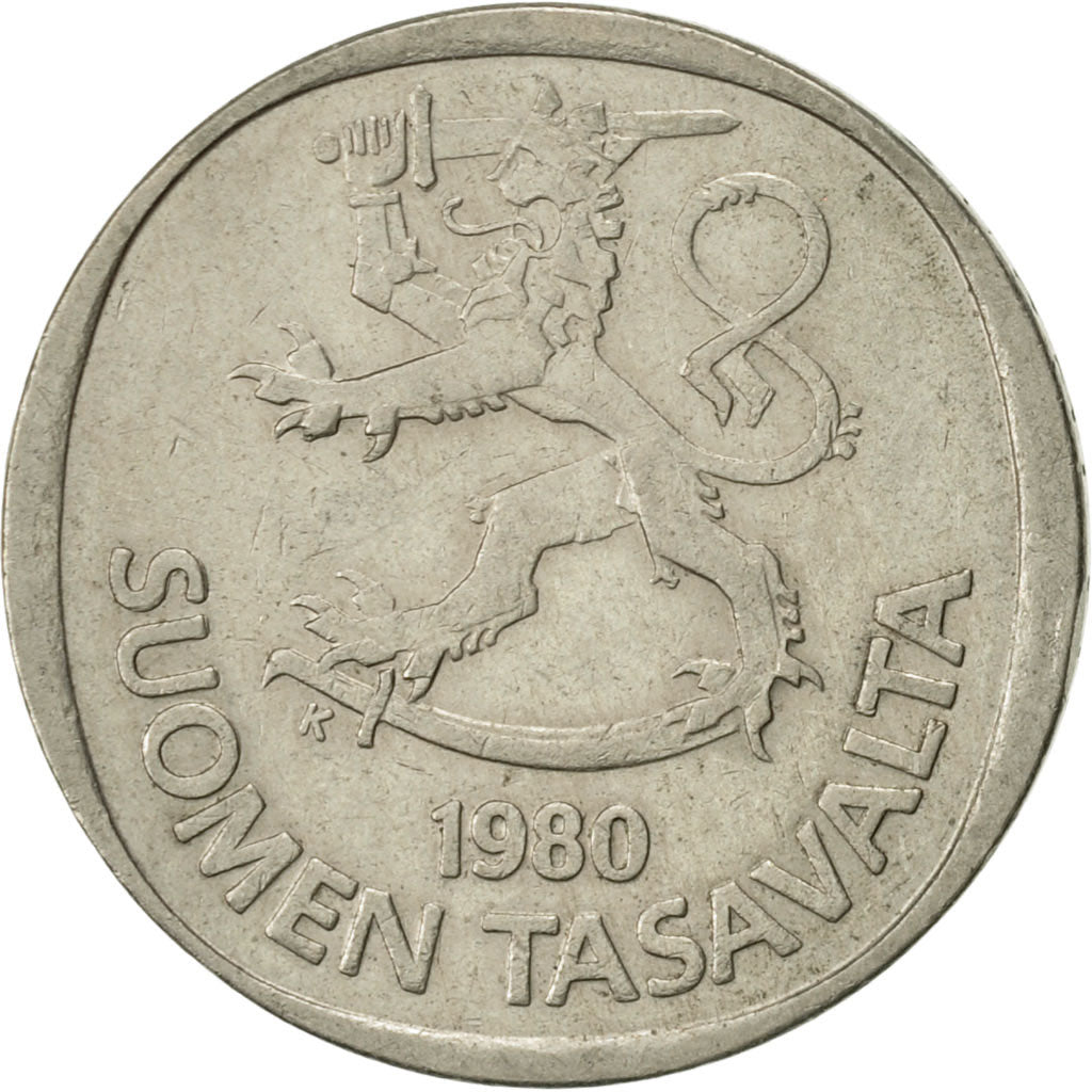 Moneta, Finlandia, Markka, 1980, BB, Rame-nichel, KM:49a