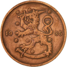 Finlandia, 10 Pennia, 1935, MBC, Cobre, KM:24