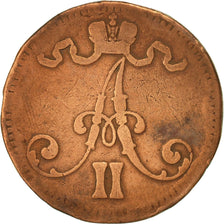 Coin, Finland, Alexander II, 5 Pennia, 1865, VF(30-35), Copper, KM:4.1