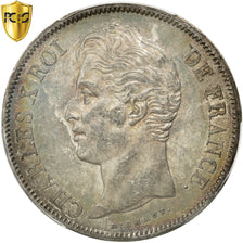 Francia, Charles X, 5 Francs, 1829, Paris, PCGS, SPL, Argento, KM:728.1, grad...