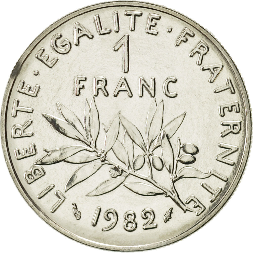 Coin, France, Semeuse, Franc, 1982, Paris, MS(65-70), Nickel, KM:925.1