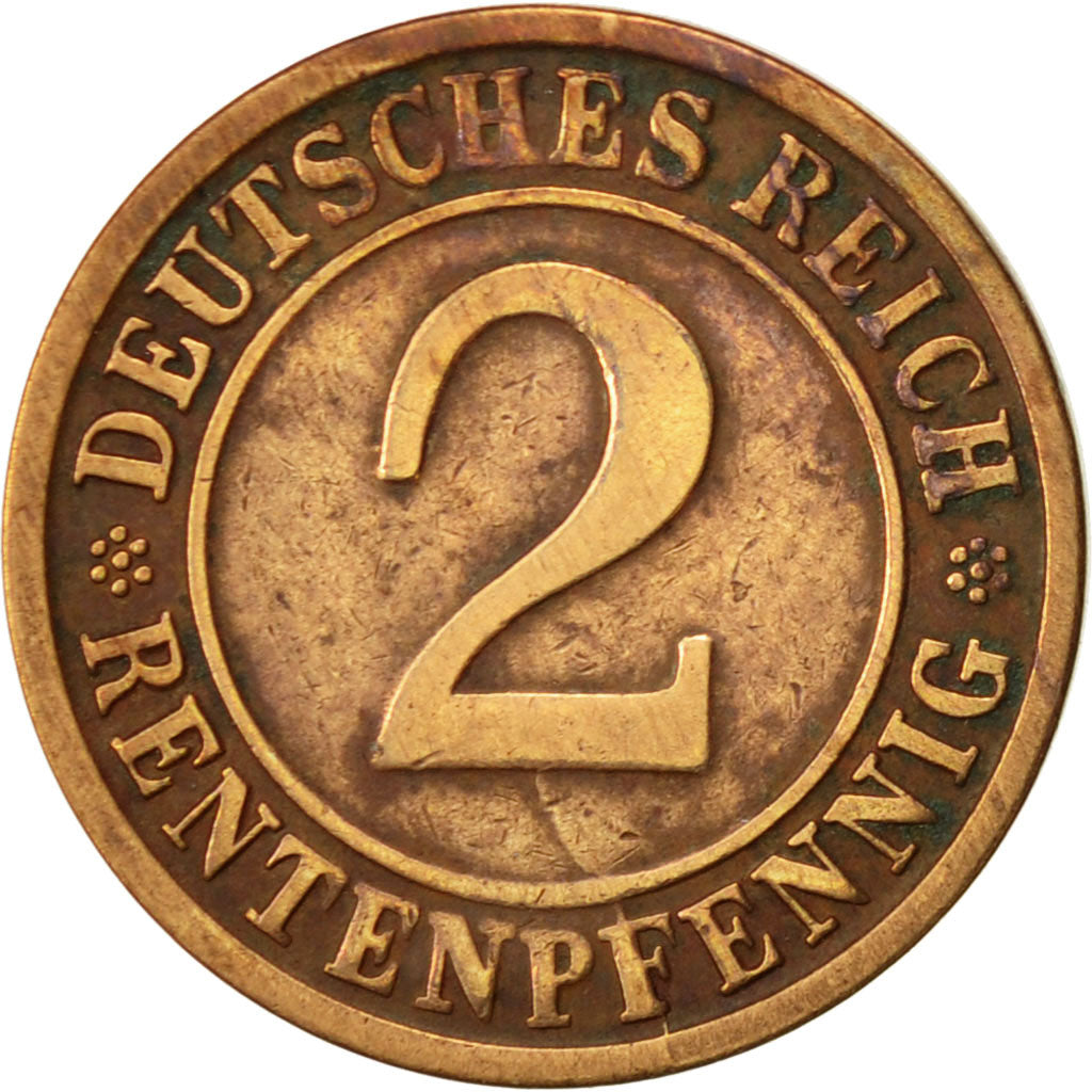 Coin, GERMANY, WEIMAR REPUBLIC, 2 Rentenpfennig, 1923, Munich, EF(40-45)