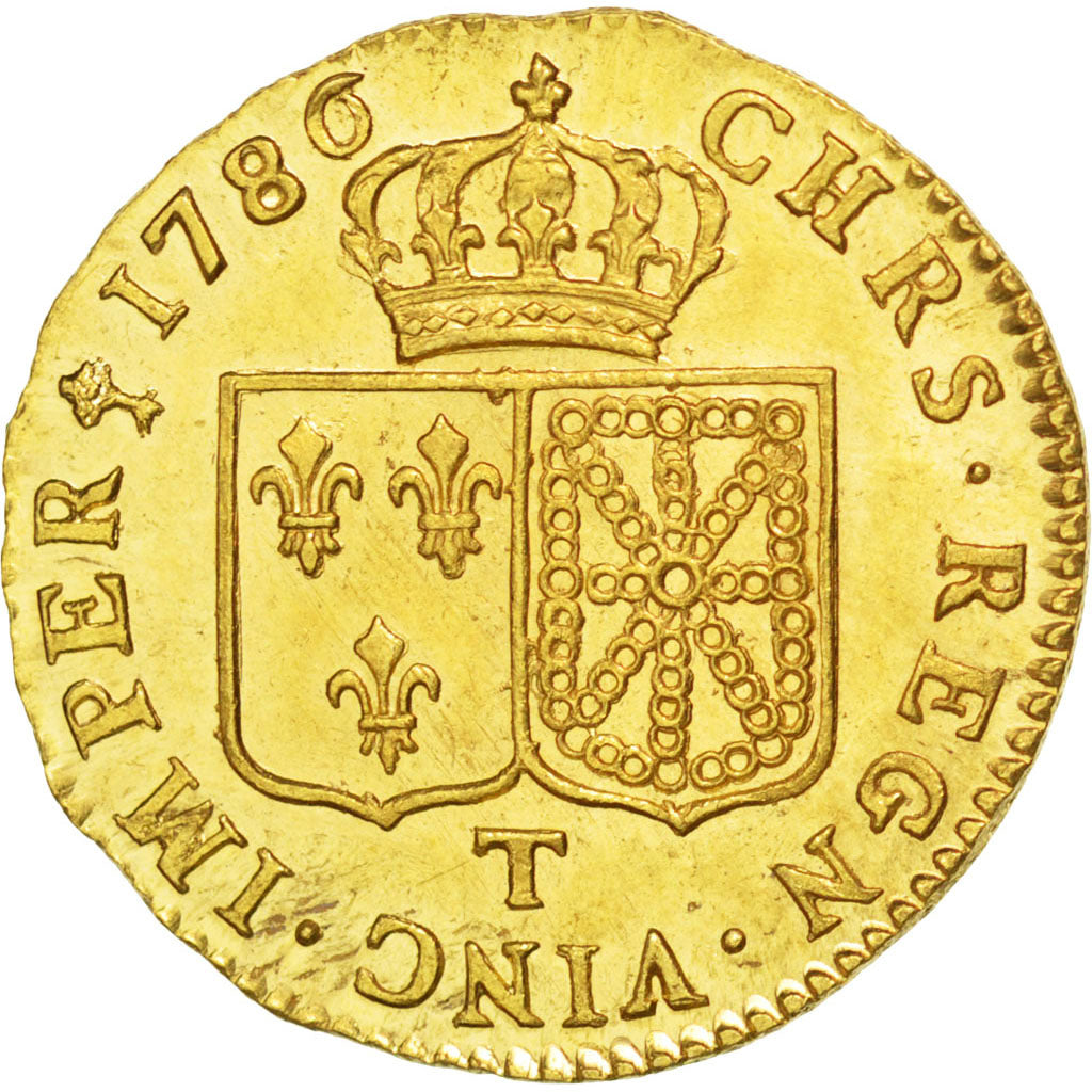 FRANCE, Louis d'or à la tête nue, Louis D'or, 1786, Nantes, KM #591.14, graded, 