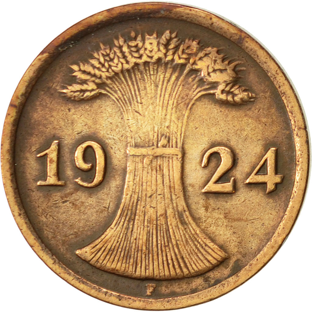Coin, GERMANY, WEIMAR REPUBLIC, 2 Rentenpfennig, 1924, Stuttgart, EF(40-45)