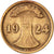 Moneda, ALEMANIA - REPÚBLICA DE WEIMAR, 2 Rentenpfennig, 1924, Karlsruhe, MBC