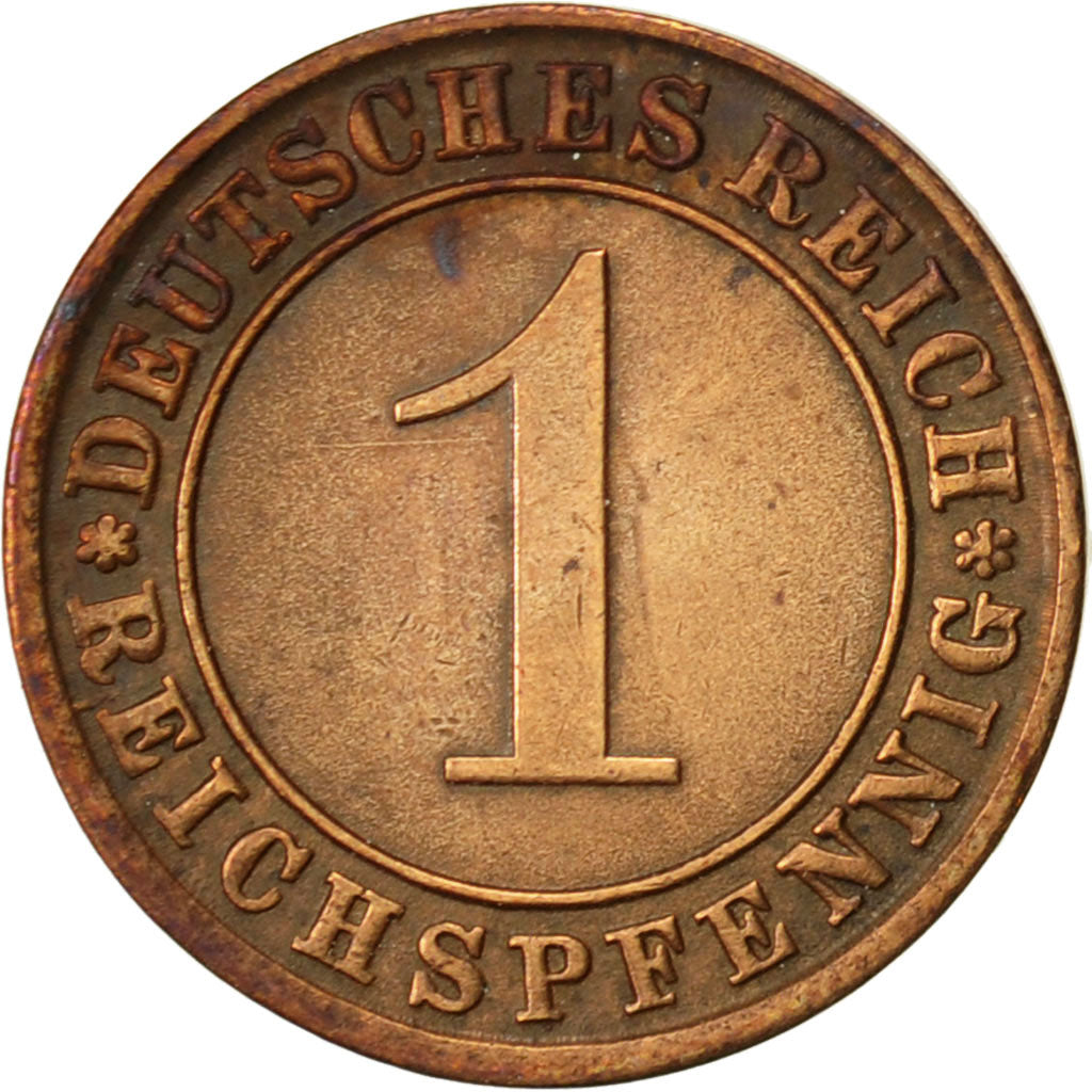 Moneta, GERMANIA, REPUBBLICA DI WEIMAR, Reichspfennig, 1924, Hamburg, BB