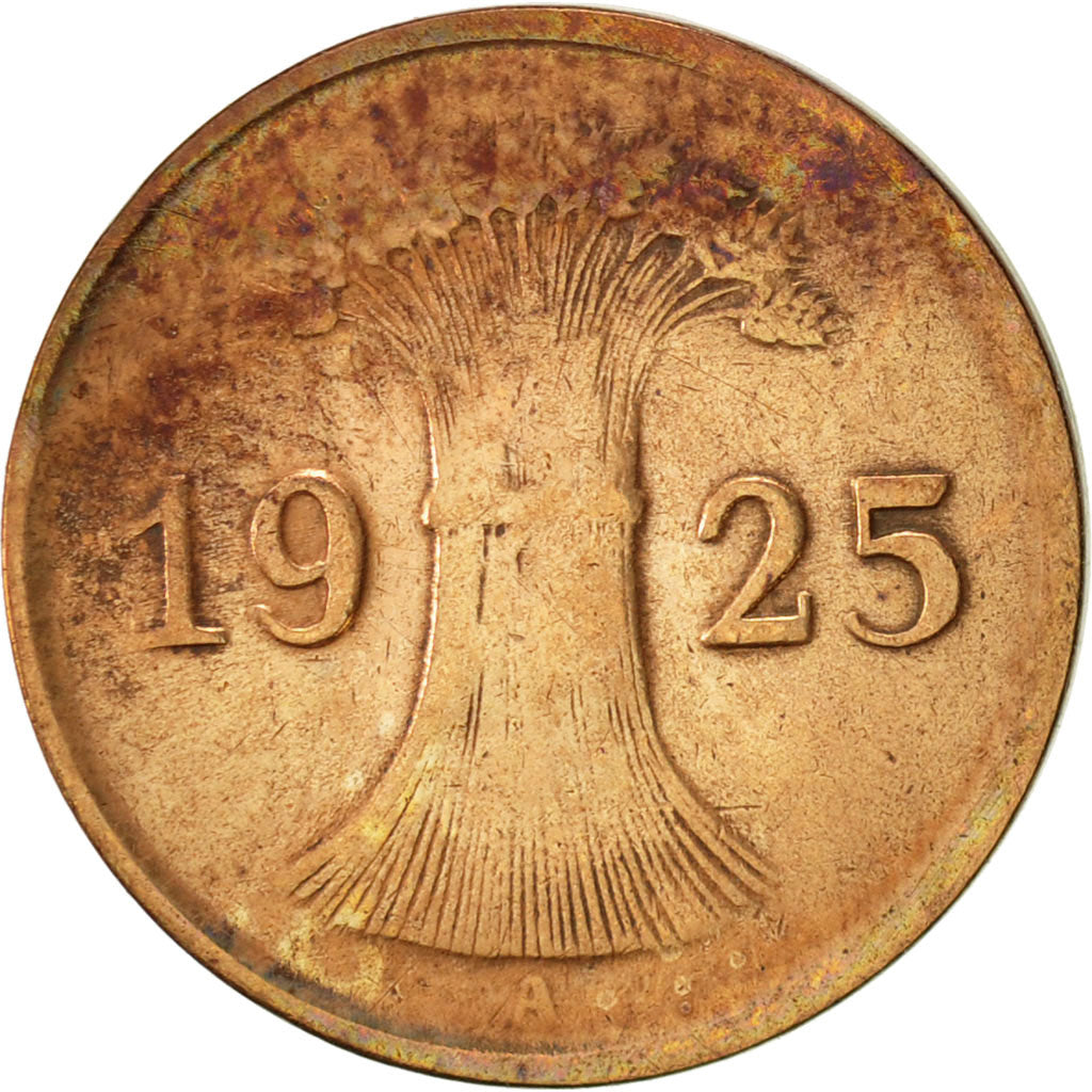 Moneta, GERMANIA, REPUBBLICA DI WEIMAR, Reichspfennig, 1925, Berlin, BB, Bronzo
