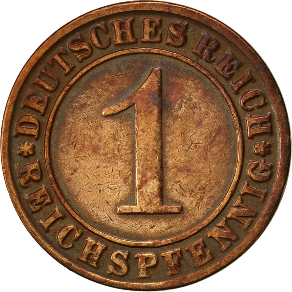 Coin, GERMANY, WEIMAR REPUBLIC, Reichspfennig, 1925, Karlsruhe, EF(40-45)
