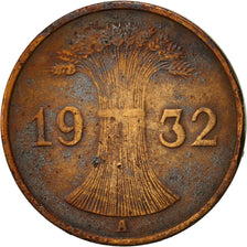 Coin, GERMANY, WEIMAR REPUBLIC, Reichspfennig, 1932, Berlin, EF(40-45), Bronze