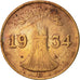 Coin, GERMANY, WEIMAR REPUBLIC, Reichspfennig, 1934, Munich, EF(40-45), Bronze