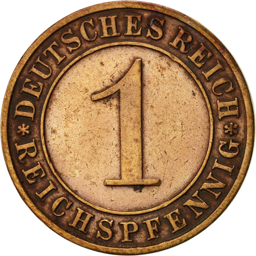 Coin, GERMANY, WEIMAR REPUBLIC, Reichspfennig, 1934, Munich, EF(40-45), Bronze