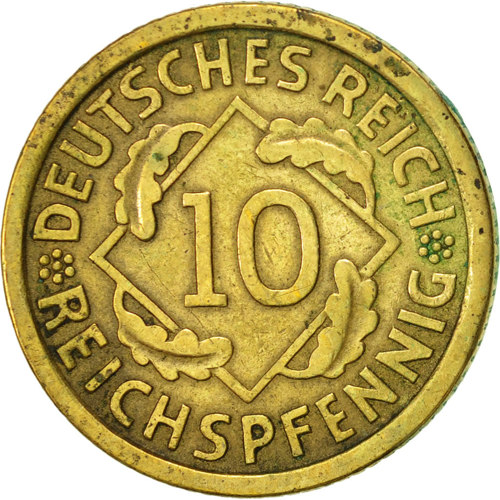Coin, GERMANY, WEIMAR REPUBLIC, 10 Reichspfennig, 1930, Hambourg, EF(40-45)
