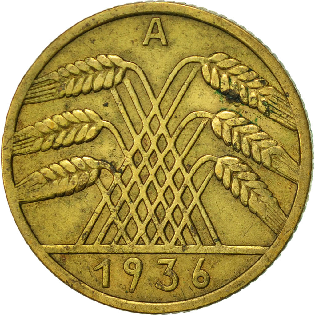 Monnaie, Allemagne, République de Weimar, 10 Reichspfennig, 1936, Berlin, TTB