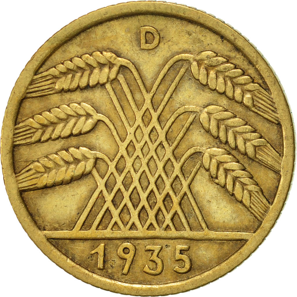 Coin, GERMANY, WEIMAR REPUBLIC, 10 Reichspfennig, 1935, Munich, EF(40-45)