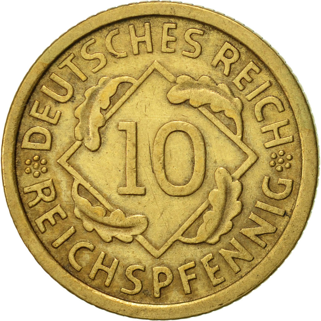 Coin, GERMANY, WEIMAR REPUBLIC, 10 Reichspfennig, 1935, Munich, EF(40-45)
