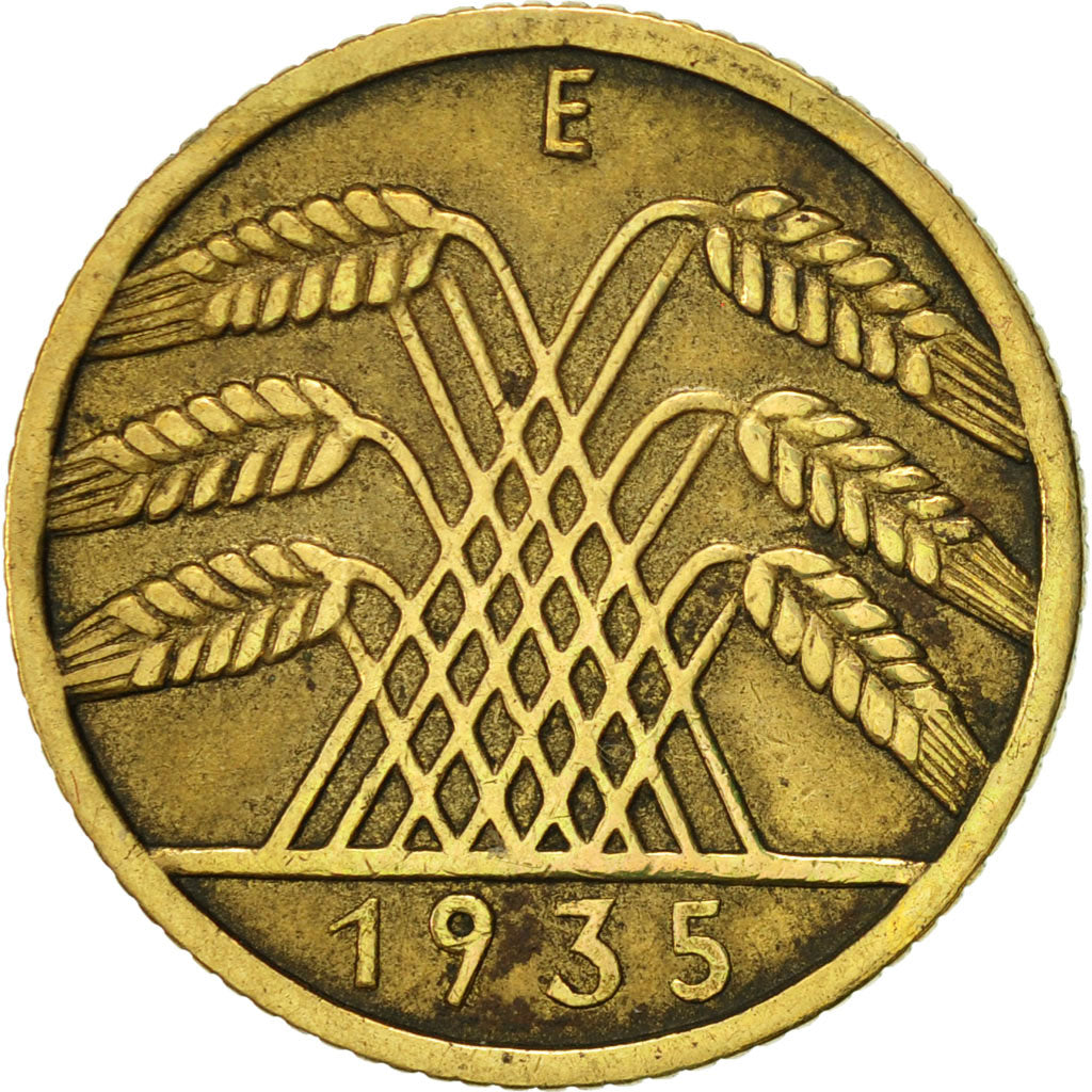 Coin, GERMANY, WEIMAR REPUBLIC, 10 Reichspfennig, 1935, Muldenhütten