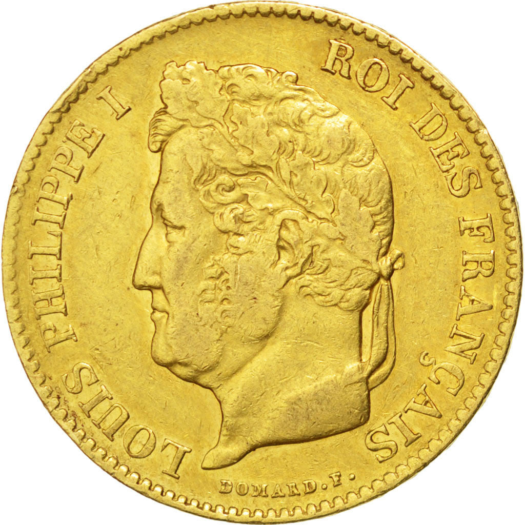 Moneda, Francia, Louis-Philippe, 40 Francs, 1834, Bayonne, MBC, Oro, KM:747.3