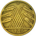 Coin, GERMANY, WEIMAR REPUBLIC, 10 Reichspfennig, 1925, Stuttgart, EF(40-45)