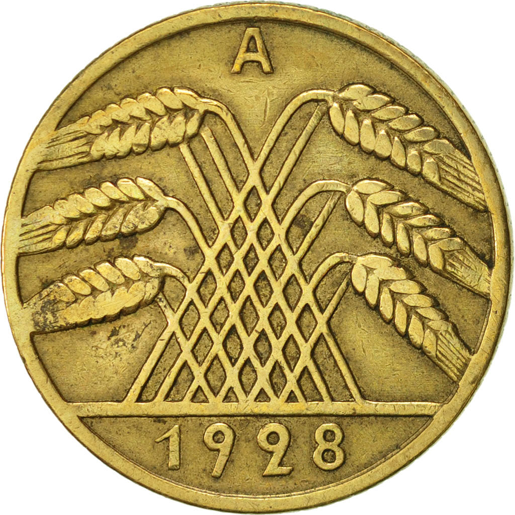 GERMANY, WEIMAR REPUBLIC, 10 Reichspfennig, 1928, Berlin, EF(40-45)