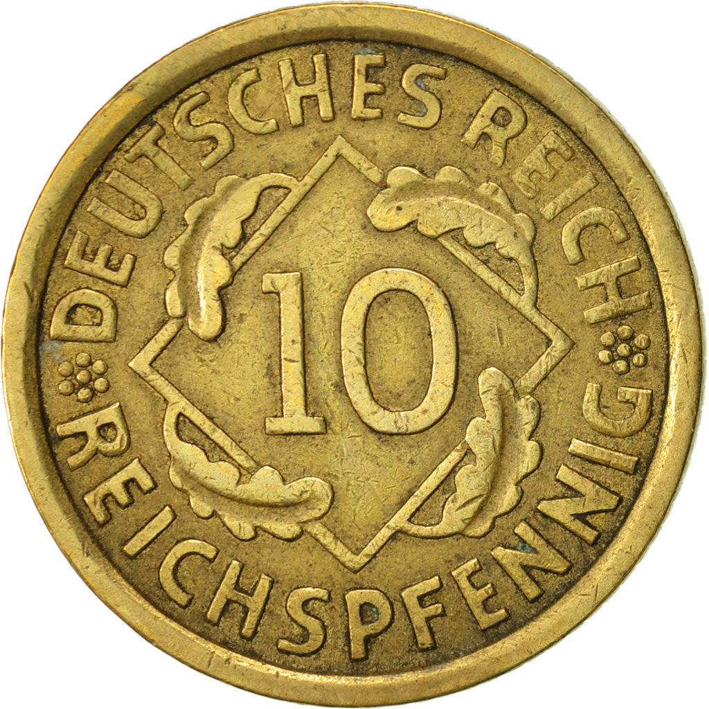 GERMANY, WEIMAR REPUBLIC, 10 Reichspfennig, 1928, Berlin, EF(40-45)