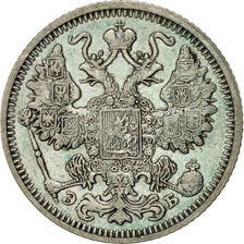 Russia, Nicholas II, 15 Kopeks, 1912, Saint-Petersburg, BB, Argento, KM:21a.2