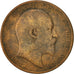 Coin, Great Britain, Edward VII, Penny, 1902, VF(20-25), Bronze, KM:794.1