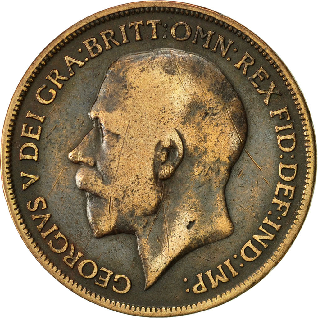 Coin, Great Britain, George V, Penny, 1918, VF(20-25), Bronze, KM:810