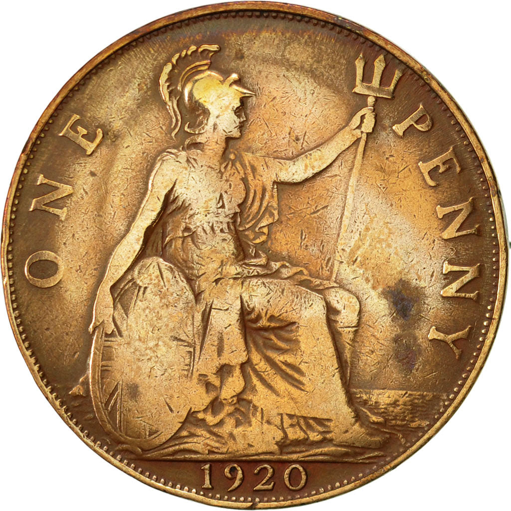 Coin, Great Britain, George V, Penny, 1920, VF(20-25), Bronze, KM:810