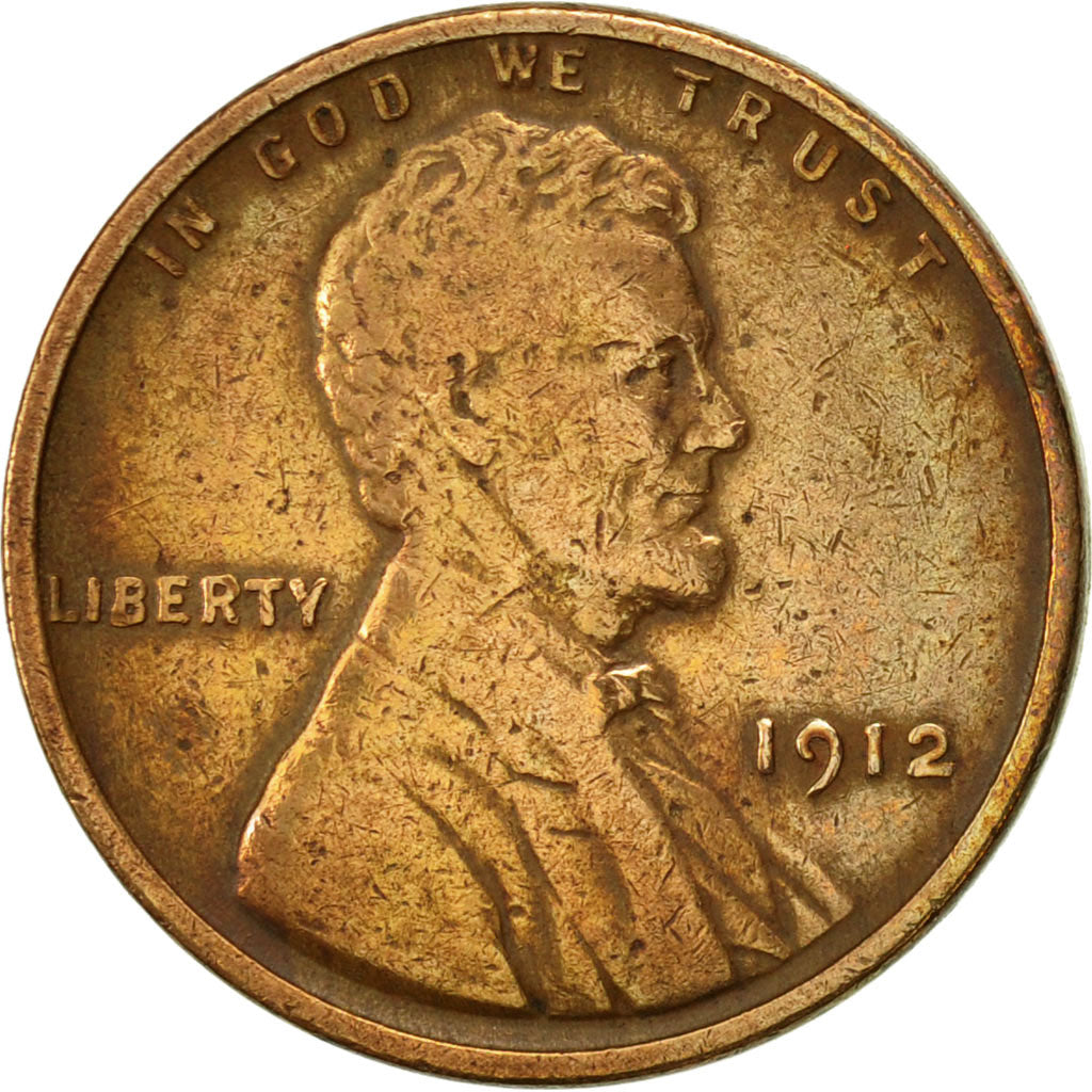 United States, Lincoln Cent, Cent, 1912, U.S. Mint, Philadelphia, EF(40-45)