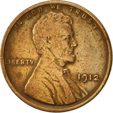 United States, Lincoln Cent, Cent, 1912, U.S. Mint, Philadelphia, EF(40-45)