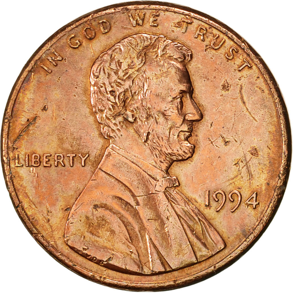 Monnaie, États-Unis, Lincoln Cent, Cent, 1994, U.S. Mint, Philadelphie, TTB