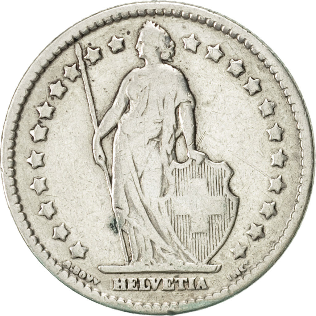 Switzerland, Franc, 1916, Bern, VF(30-35), Silver, KM:24