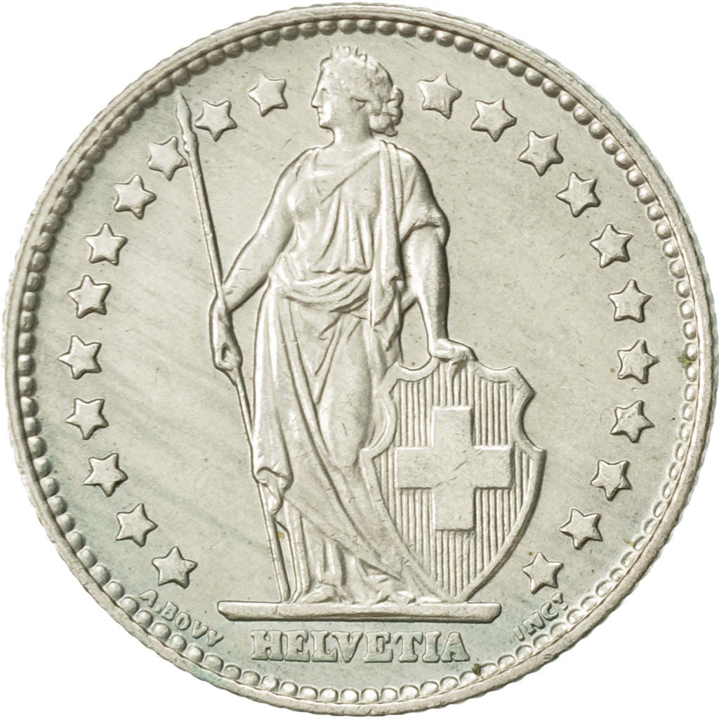 Suiza, Franc, 1964, Bern, MBC+, Plata, KM:24