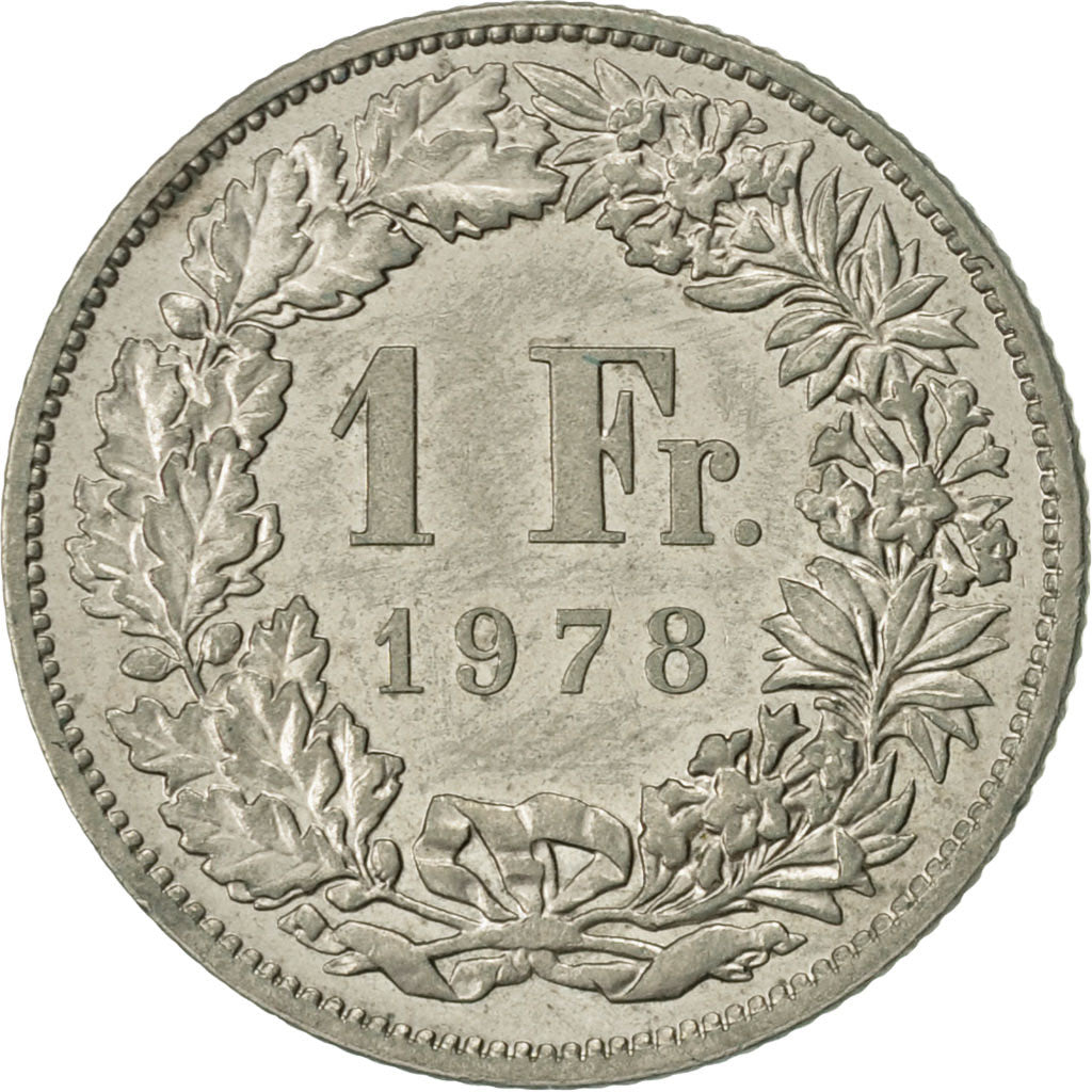 Coin, Switzerland, Franc, 1978, Bern, AU(55-58), Copper-nickel, KM:24a.1