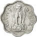 Moneda, INDIA-REPÚBLICA, 2 Paise, 1968, MBC, Aluminio, KM:13.5